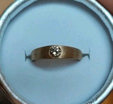 375 Gold Ring 0,33ct  Diamant