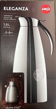 Emsa ELEGANZA Isolierkanne Thermoskanne Isokanne Kaffeekanne Edelstahl, 1 L
