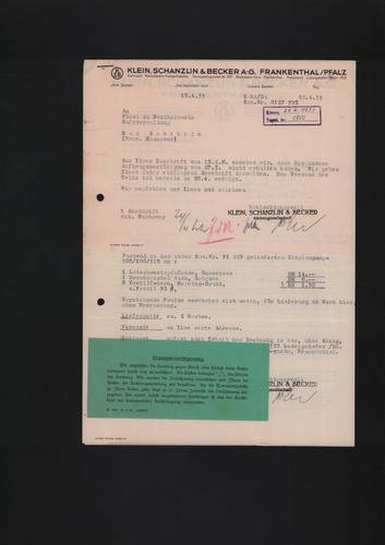 Frankenthal brief 1933 - frankenthal,,