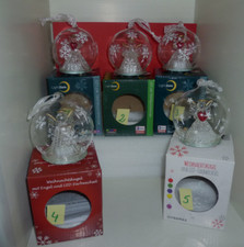 Weihnachtskugel Glas mundgeblasen LOVE Engel LED Beleuchtung Wechselfarbe NEU