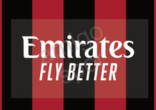 Ac Milan Sponsor Trikot Patch Flock - Emirates Fly Better