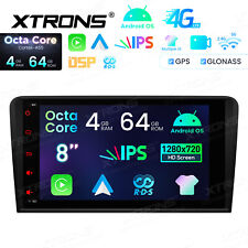 XTRONS 8"Android 14 Autoradio 4G+64G 8-Core GPS Navi WiFi für AUDI A3 8P 8P1 S3