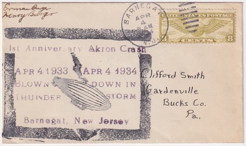 Usa brief mit zeppelin sst - zeppelin, 1st