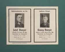 WW2 German Death Card Brothers