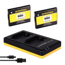 2 Akku + Dual-Ladegerät für Canon Ixus 170, 175, 180, 185, 190, 285 HS - NB-11L