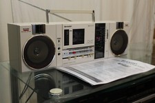 SHARP QT-37H STEREO RADIO CASSETTE RECORDER GHETTOBLASTER BOOMBOX JAPAN GEWARTET