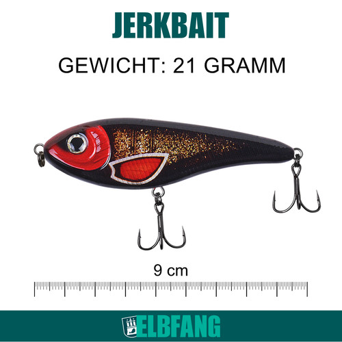 Elbfang jerkbait 90mm 21g - elbfang,