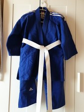Adidas Judo 150 Blau Judoanzug Jacke Hose Gürtel 170 Weiß Danrho