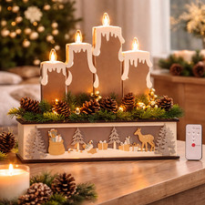 LUMIDA Xmas LED Holz Deko