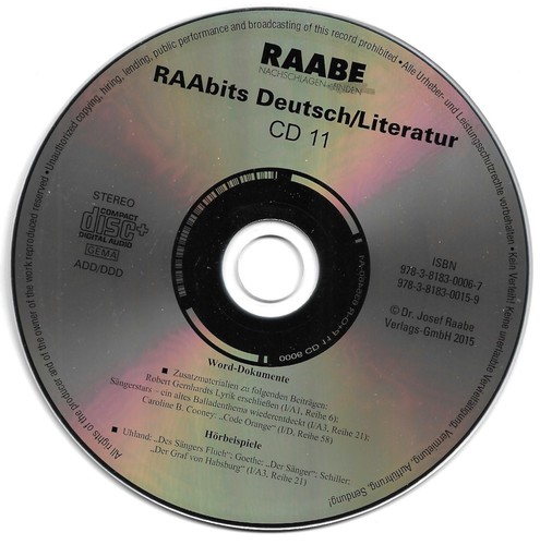 Raabits deutsch literatur cd - raabits,