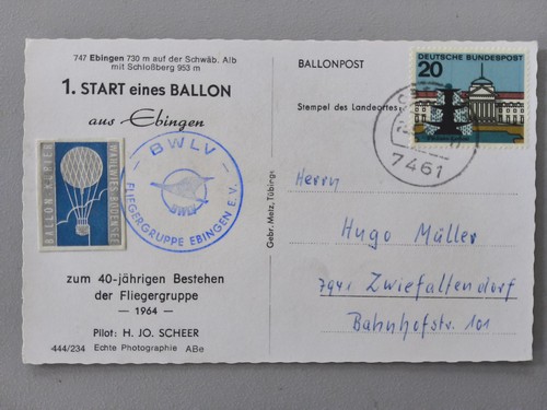 Ballonpost 1964 erster start - 1964,