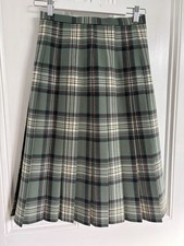 Moffat Weavers grün kariert Schottenkaro reine Wolle Plissee Kilt Rock (12) 8 neu 