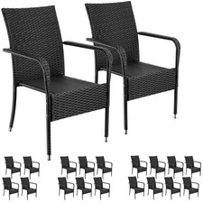 Rattanstuhl Stapelbar Gartenstuhl Terrassenstuhl Rattanmöbel Stuhl Sessel 120 kg