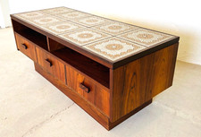 VINTAGE RETRO DANISH MID CENTURY PALISANDER UND KERAMIK SCHRANK 60er Jahre