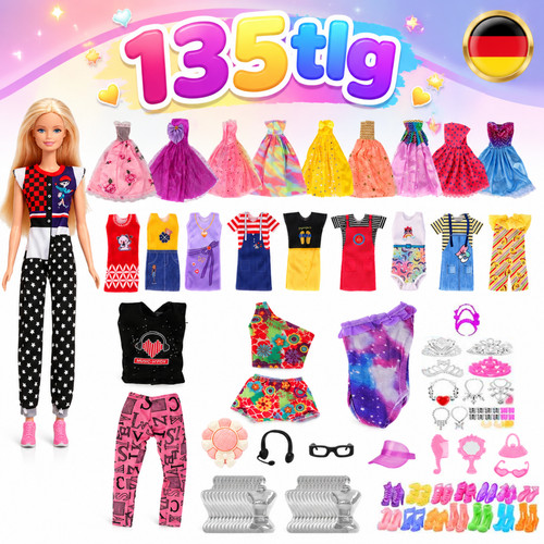 Puppenkleidung zubehör set - zubehör,
