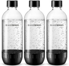 SodaStream PET Flaschen SET Standard 3x 1L weiss/schwarz einfache Reinigung