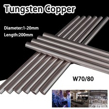 W70/80 Wolfram Kupfer Legierung Stab Runde Stange Bar Durchmesser 1mm - 20mm
