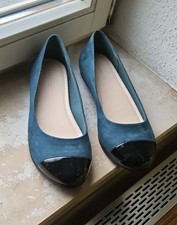 Ballarina samt-grün mit lack-schwarzer Spitze v. Bianco, Gr. 38, neu, ungetragen