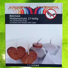 Mottenschutz-Set Ringe Herzen Zedernholz Kleidermotten  *WS .