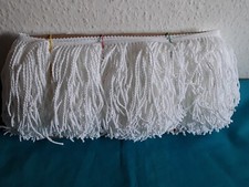 Fransenborte 11 cm hoch weiß Gardinen Band Franse Borte 11,4 m 