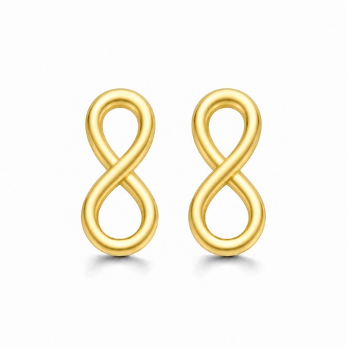 Infinity ohrstecker gelbgold - infinity,