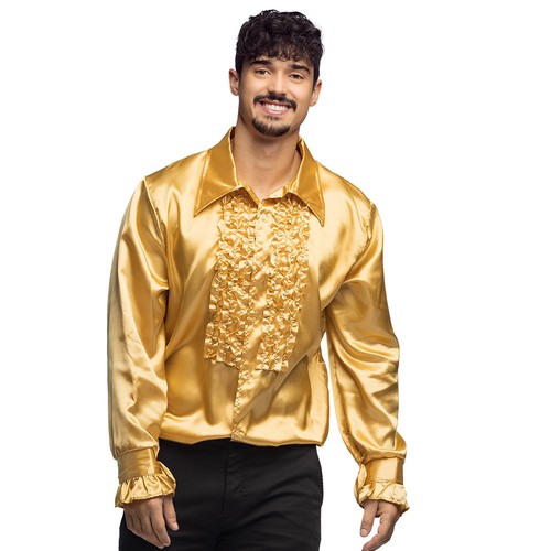 Partyhemd gold glänzendes - partyhemd,