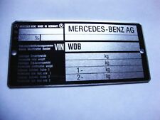Typenschild Mercedes für 107