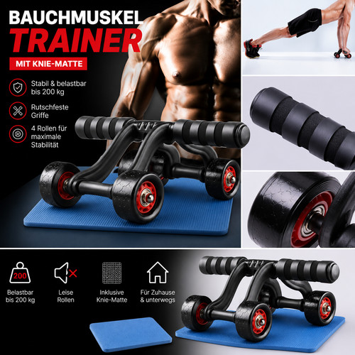 Bauchmuskeltrainer ab roller - bauchmuskeltrainer,