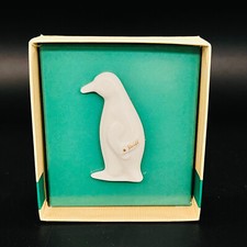 STEIFF Porzellanbrosche PINGUIN | 614521 | 6 cm | Jahr 1995 | Sehr guter Zustand