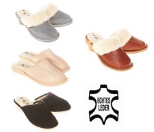 Damen Pantoffeln Echtes Leder