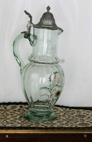 Antiker glass wein krug - antiker,