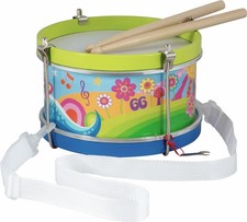 Trommel BLUMENWIESE Hippie Peace Love Design Kindertrommel mit Gurt NEU