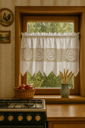Fenstervorhang aus baumwolle - aus,
