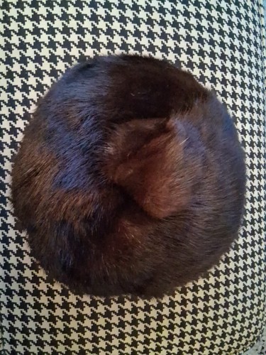 Vintage pelzmütze mit kleinem - pelzmütze,