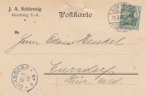 Altenburg postkarte 1908 j - 1908,,