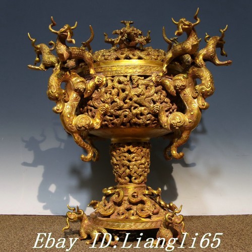 Old bronze ware gold - 21.2'',