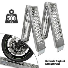 2er Auffahrrampe Autorampe Verladerampe Auffahrschiene max 500KG Motorradrampe