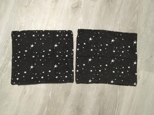 2x Kissenbezug Kissenhülle Sterne Schwarz Weiß Weihnachten Deko 40x40cm