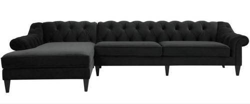 Ecksofa schwarz wohnlandschaft - ecksofa,
