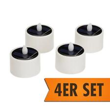 4 LED Solar Teelichter Außen Solarkerze Kerze elektrisch IP44 Outdoor Außen