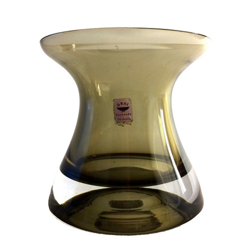 50er gral glas vase rauchglas - glas,