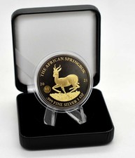 1 oz Silber Gabun Springbock 2021 Silber Enigma Edition 1000 Francs Lagerräumung