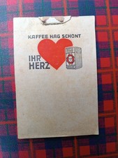 Alter Kaufmannsblock Kaffee HAG Werbung Reklame