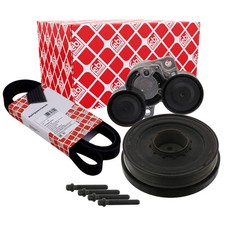 FEBI 6PK1698 Keilrippenriemensatz Riemenscheibe Kurbelwelle für BMW 1-5 X3 2.0D
