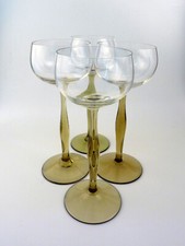 4 Jugendstil Art Nouveau Stengelgläser Weinglas Peter Behrens Stil/Form um 1900