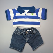 Build A Bear blau gestreiftes