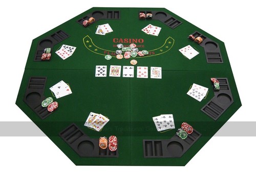 Achteckige pokertischplatte - achteckige,
