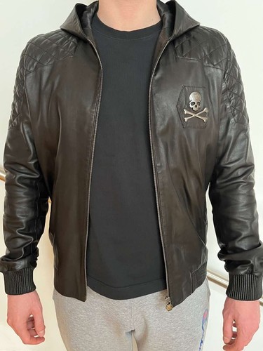 Phillip plein lederjacke mit - phillip,