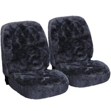 Lammfellbezug echt Lammfell 2er Sitzbezüge universal sitzbezug grau AS7334gr-2