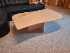 Marmortisch, massiv, hell, weiß, ca. 120 x 70 Höhe: ca. 45cm, sehr schwer